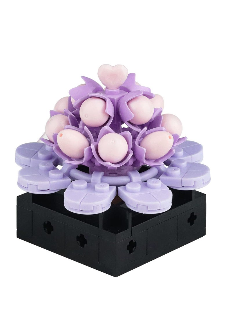 Succulents Plants Building Set, Plant Decor Building Set for Adults,  DIY Plant Building Blocks for Kids Adults, Home or Office Succulents Display