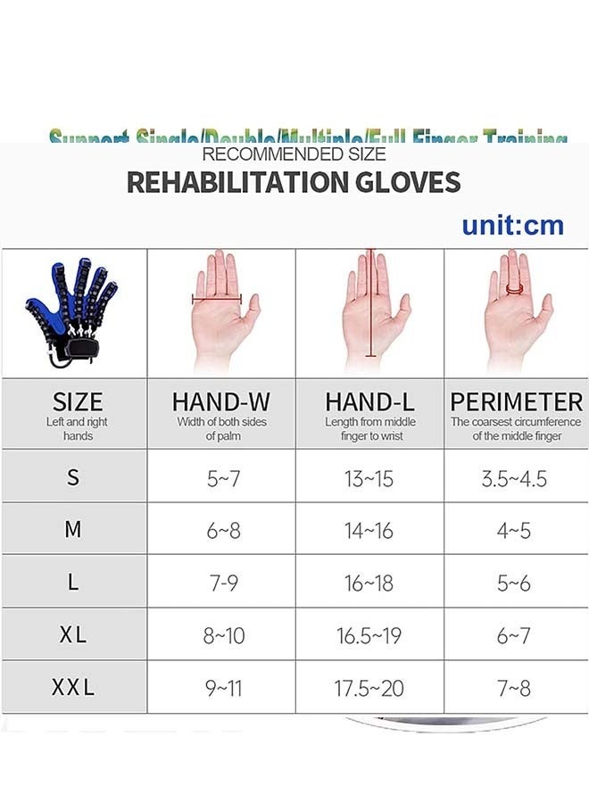 Hand Rehabilitation Robot Gloves,Finger Rehabilitation Gloves for Stroke Recovery Hand Strength Exercise and Adaptive Training Hemiplegic Finger Cerebral Palsy Equipment Relieve Hand Stiffness