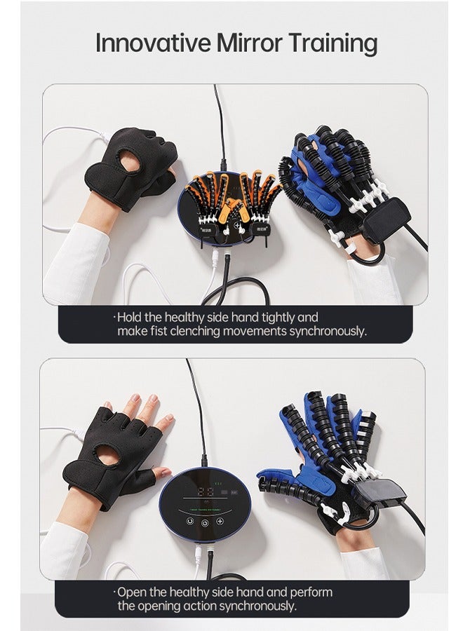 Hand Rehabilitation Robot Gloves,Finger Rehabilitation Gloves for Stroke Recovery Hand Strength Exercise and Adaptive Training Hemiplegic Finger Cerebral Palsy Equipment Relieve Hand Stiffness