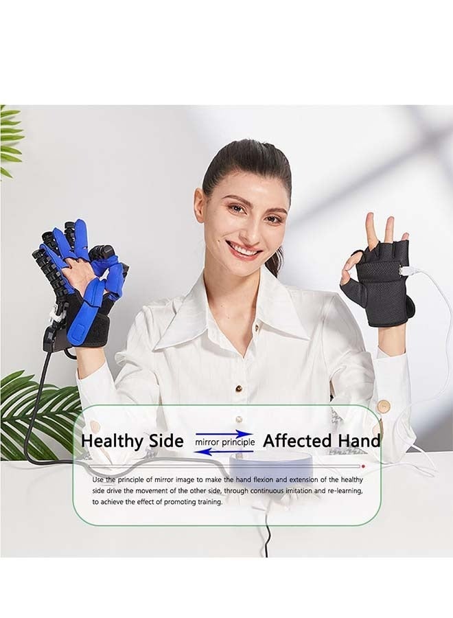 Hand Rehabilitation Robot Gloves,Finger Rehabilitation Gloves for Stroke Recovery Hand Strength Exercise and Adaptive Training Hemiplegic Finger Cerebral Palsy Equipment Relieve Hand Stiffness