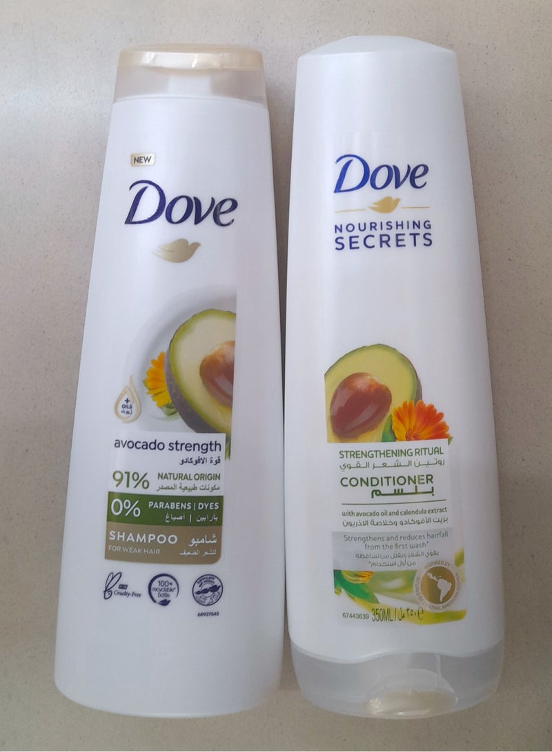 Nourishing Secrets Shampoo Avocado Oil 400ml with Conditioners Strengthens 320ml