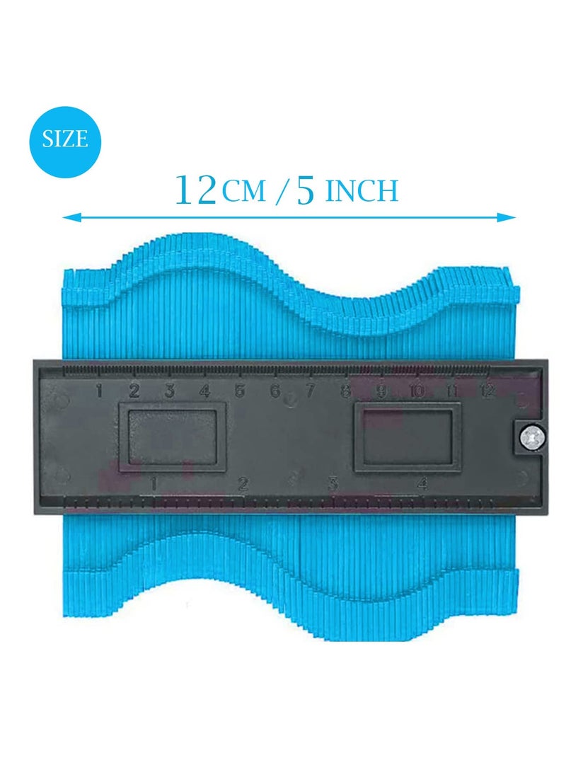 Contour Gauge with Lock, Contour Gauge Profile Tool, DIY Profile Gauge Duplicator Tool for Measuring, Marking, Duplicating and Installing, Woodworking Templates, Tiles and Laminate