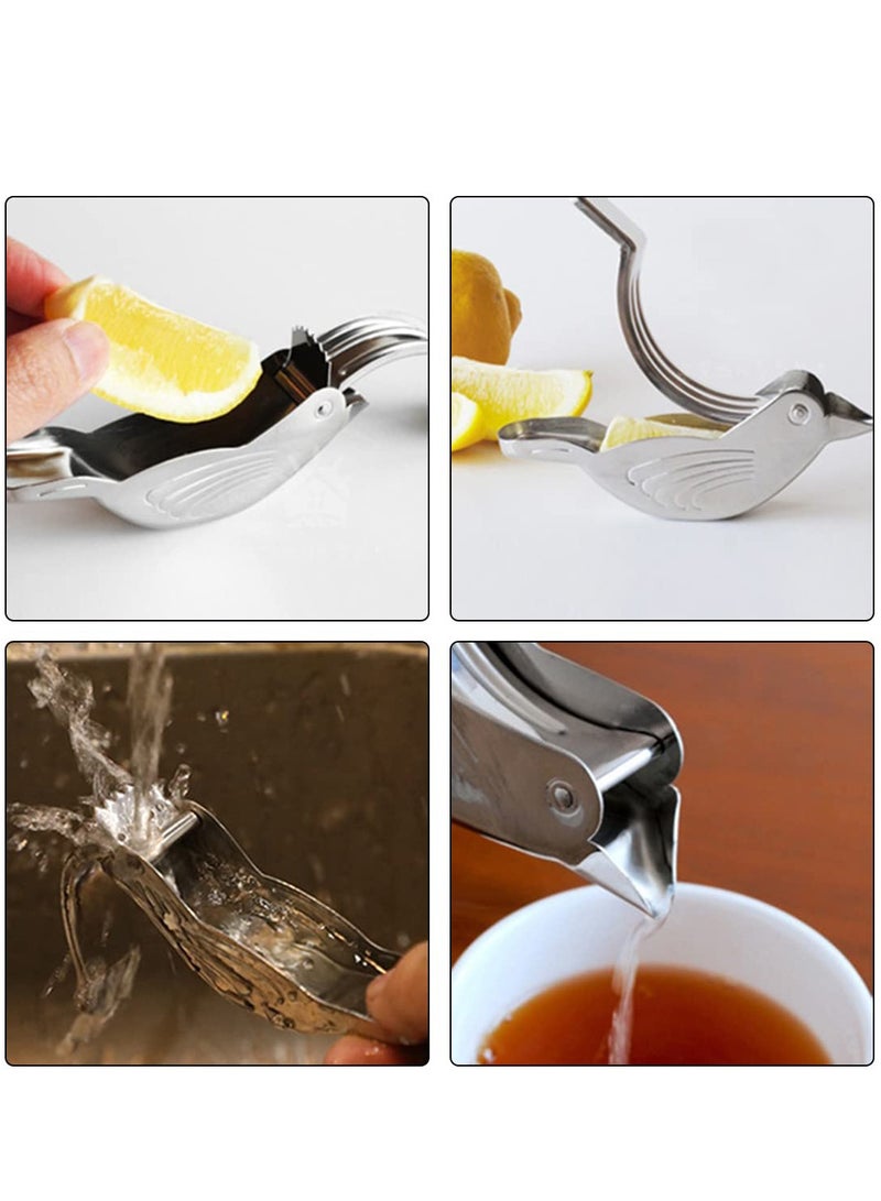 Lemon Lime Squeezer, Hand Juicer Lemon Squeezer, Stainless Steel Lemon Slice Squeezer,  Max Extraction Manual Citrus Juicer