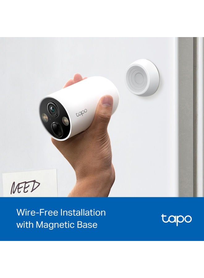 Tapo Outdoor Security Battery Camera, 2K, Magnetic Mount Wireless Camera, SD/Cloud Storage, Person/Vehicle Detection