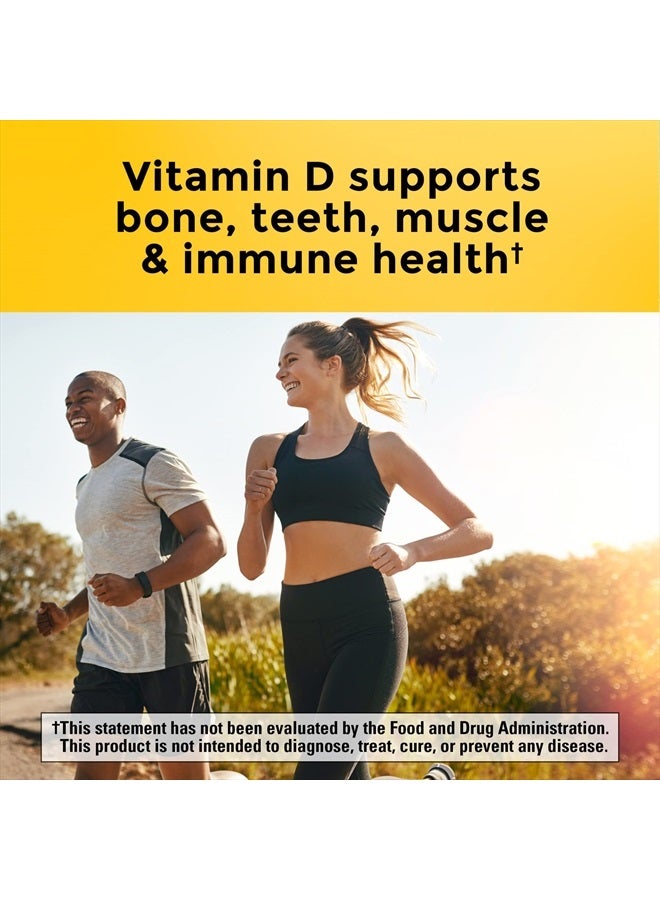 Vitamin D3 K2 Gummies, Vitamin D3 5000 IU per serving, Bone, Teeth, Muscle, Immune Health Support, 50 Vitamin D + K2 Gummy Vitamins, 25 Day Supply