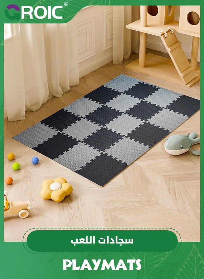 Foam Puzzle Mat，Foam Floor Tiles 20 Pieces Interlocking Floor Mats Interlocking Foam Tiles Multi-Purpose Foam Play Mat,Foam Mats for Floor,Kids Playmat(30*30cm)