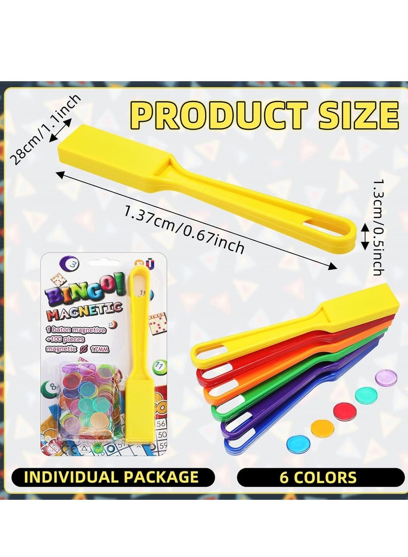 Magnetic bingo chips, Interactive family games, Magnetic wands for kids, Classroom learning tool, Count and sort games, Multiple color markers, Learning through play,  3000 Bingo Chips 30 Magnet Wand