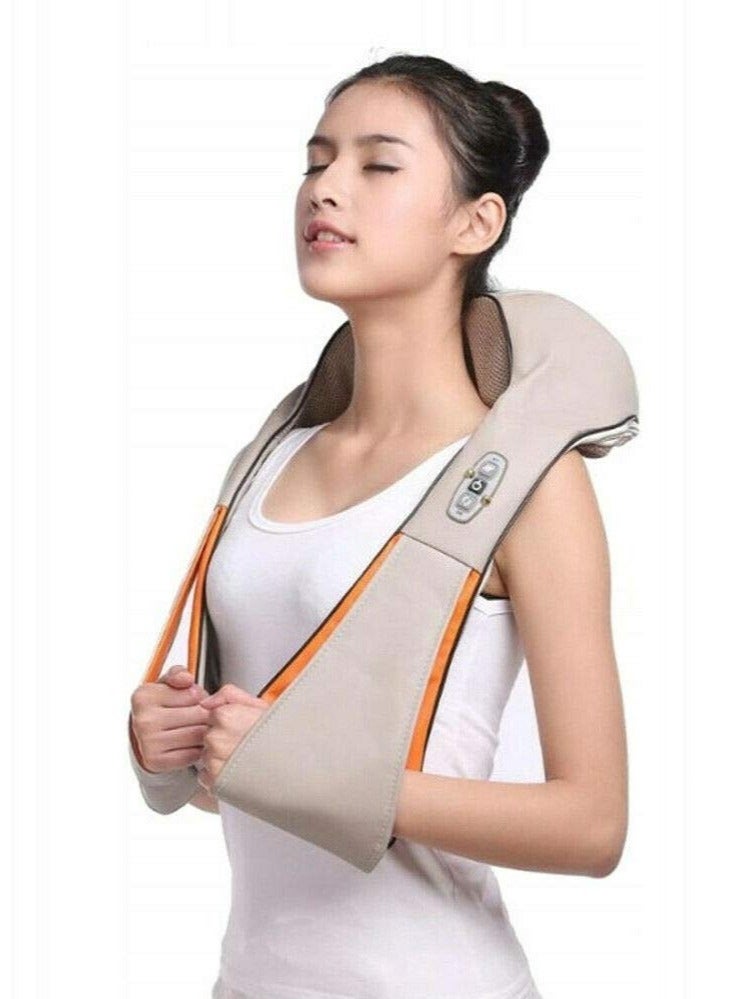 Neck Massager with Heat Function Electric Massager for Shoulder Neck Back Shiatsu 3D Rotation Massage Cushion Massager speeds Muscle Pain Relief at Home Office and car