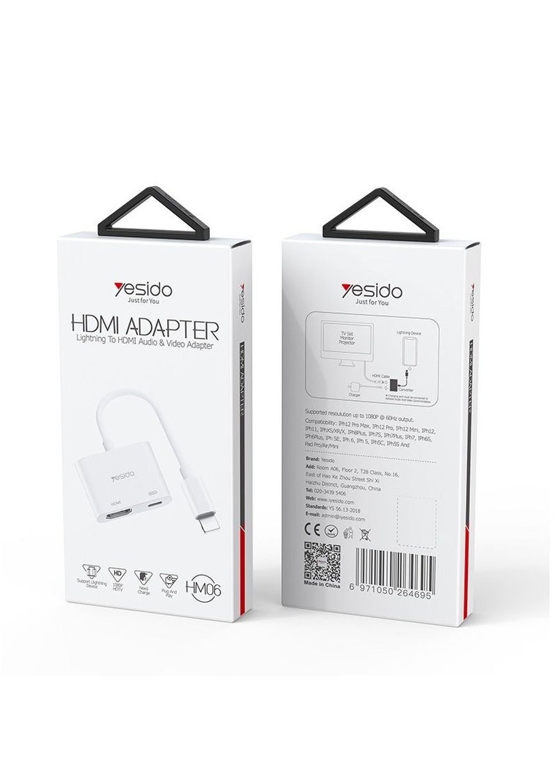 Yesido HM06 8 Pin to HDMI Audio Video Adapter