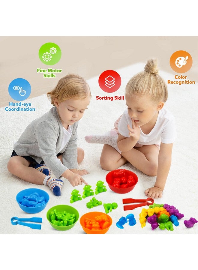 Counting Animal Matching Games Color Sorting Toys With Bowls Preschool Learning Activities For Math Educational Sensory Training Montessori Stem Sets Gift For Toddlers Kids Boys Girls Ages 3 4 5 6
