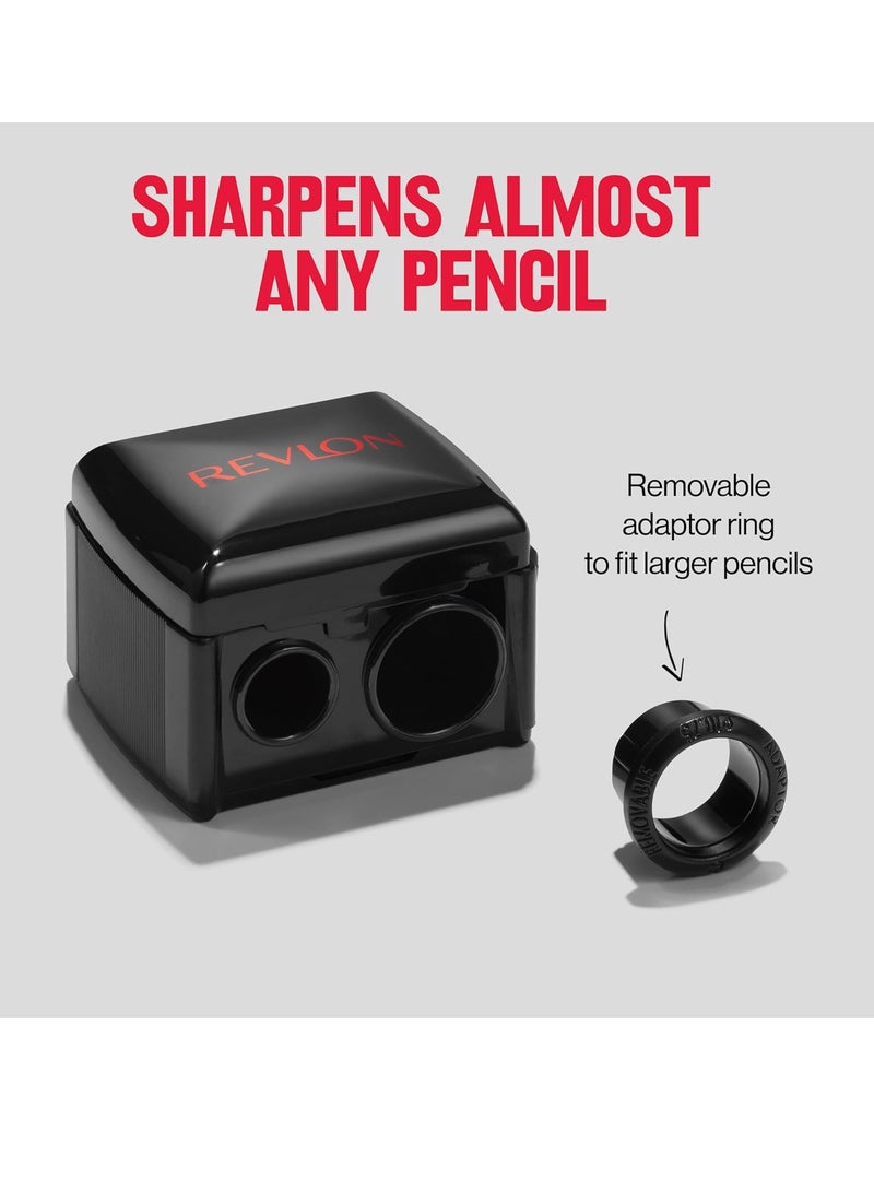 Makeup Sharpener For Eyeliner, Lip Liner, And More! Universal Sharpener For All Wooden & Plastic Pencil Sizes Black