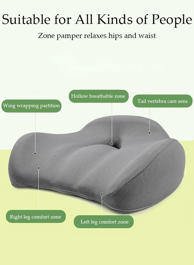 Memory Foam Seat Cushion for Long Sitting,Chair Cushion for Sciatica and Lower Back Pain Relief, Comfortable Coccyx Cushion for Home Office Chair Pad, Car Seat, Wheelchair