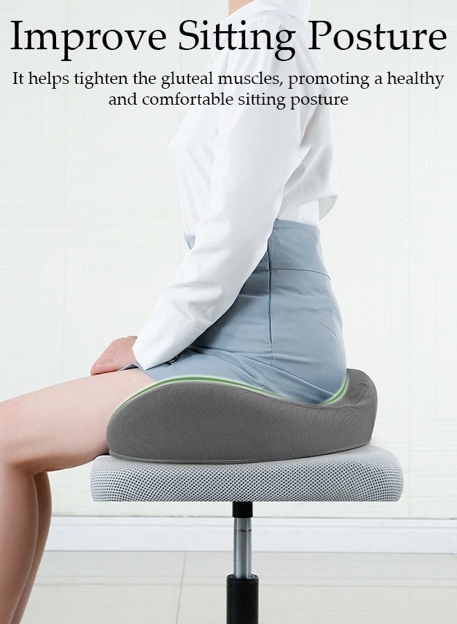 Memory Foam Seat Cushion for Long Sitting,Chair Cushion for Sciatica and Lower Back Pain Relief, Comfortable Coccyx Cushion for Home Office Chair Pad, Car Seat, Wheelchair