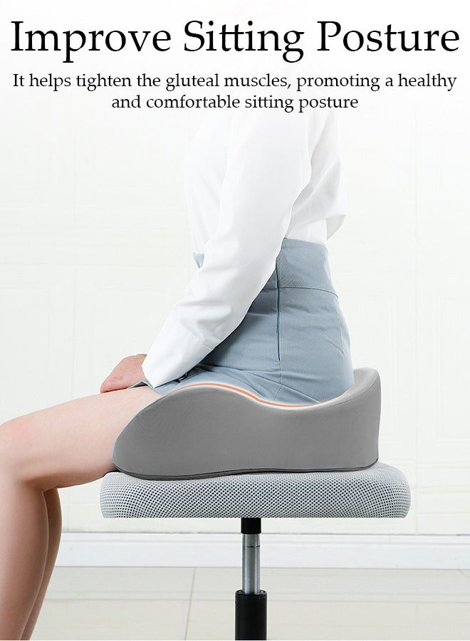 Memory Foam Seat Cushion for Long Sitting,Chair Cushion for Sciatica and Lower Back Pain Relief, Comfortable Coccyx Cushion for Home Office Chair Pad, Car Seat, Wheelchair
