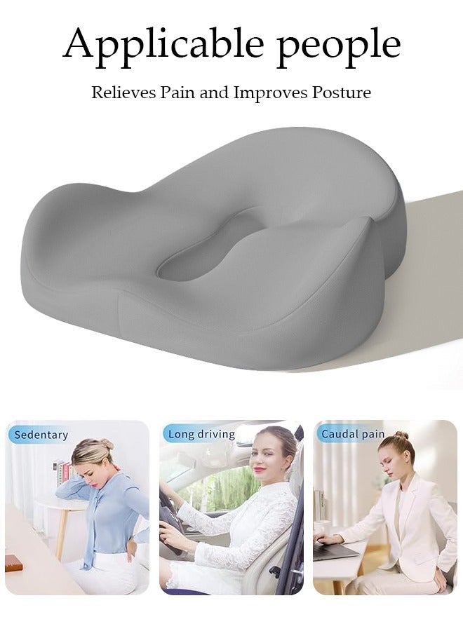 Memory Foam Seat Cushion for Long Sitting,Chair Cushion for Sciatica and Lower Back Pain Relief, Comfortable Coccyx Cushion for Home Office Chair Pad, Car Seat, Wheelchair