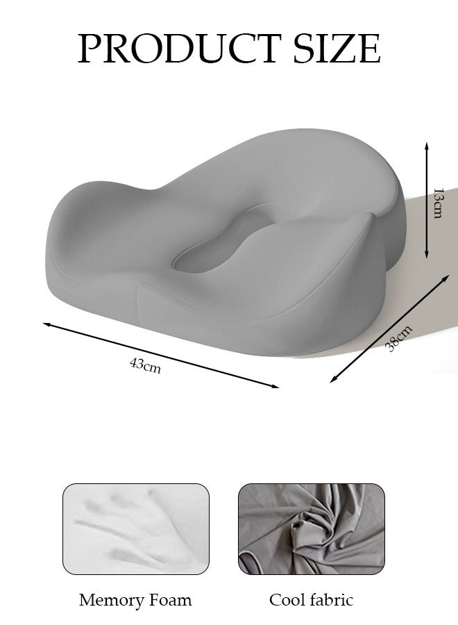 Memory Foam Seat Cushion for Long Sitting,Chair Cushion for Sciatica and Lower Back Pain Relief, Comfortable Coccyx Cushion for Home Office Chair Pad, Car Seat, Wheelchair