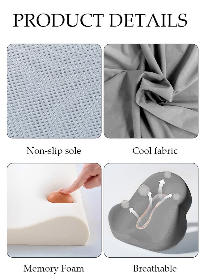 Memory Foam Seat Cushion for Long Sitting,Chair Cushion for Sciatica and Lower Back Pain Relief, Comfortable Coccyx Cushion for Home Office Chair Pad, Car Seat, Wheelchair