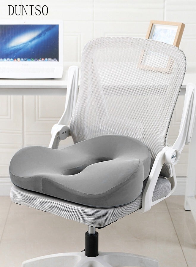 Memory Foam Seat Cushion for Long Sitting,Chair Cushion for Sciatica and Lower Back Pain Relief, Comfortable Coccyx Cushion for Home Office Chair Pad, Car Seat, Wheelchair