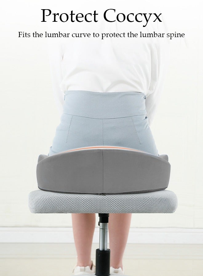 Memory Foam Seat Cushion for Long Sitting,Chair Cushion for Sciatica and Lower Back Pain Relief, Comfortable Coccyx Cushion for Home Office Chair Pad, Car Seat, Wheelchair