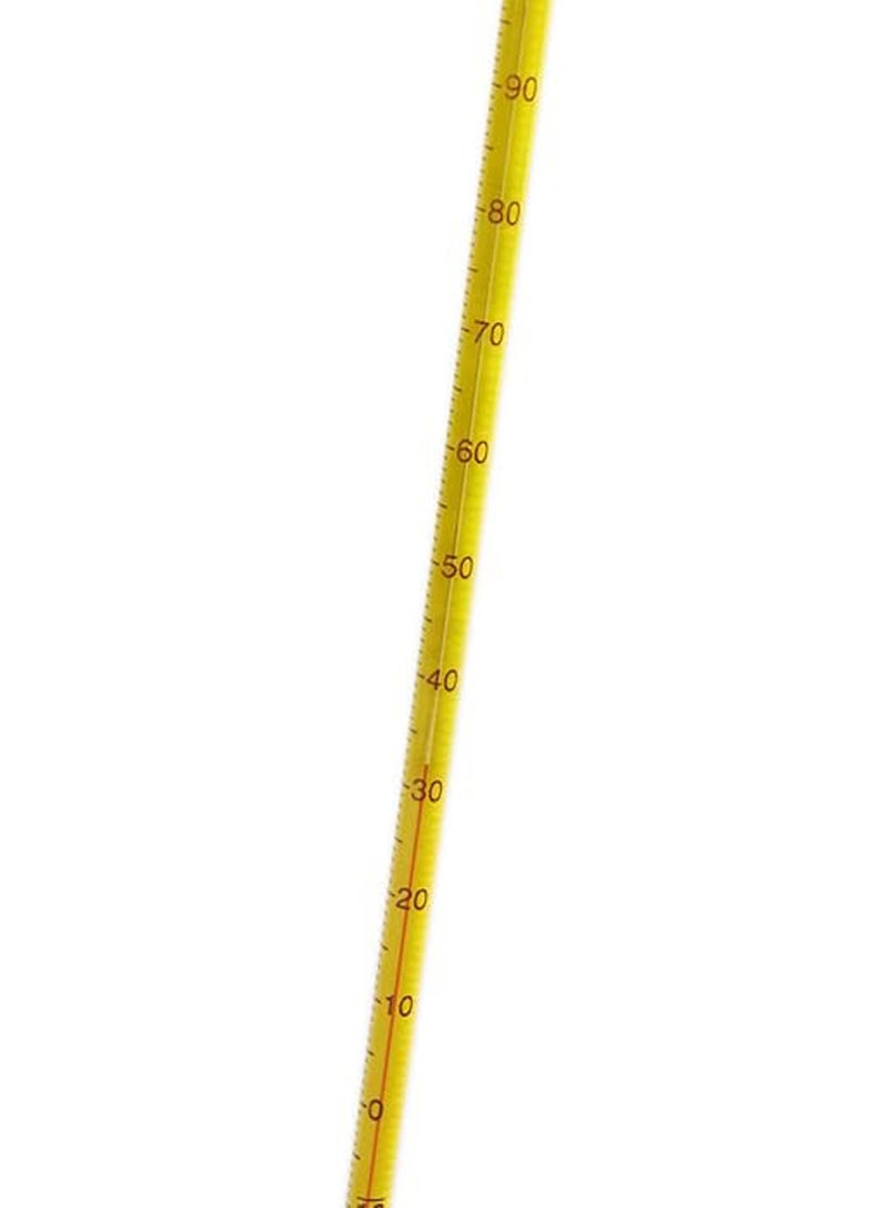 Lab-grade Borosilicate 3.3 Heavy Duty Graduated Glass Yellow Mercury Thermometer + Protective Case for Chemistry Biology Physics Laboratory Experiments and Classroom Tests