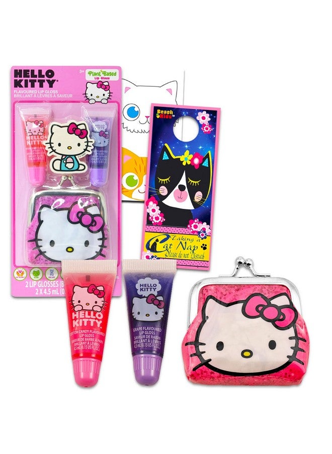 Hello Kitty Lip Balm Tubes Bundle With 2 Hello Kitty Lip Balms In Assorted Flavors For Party Favors Plus Coin Purse Stickers More Hello Kitty Party Favors