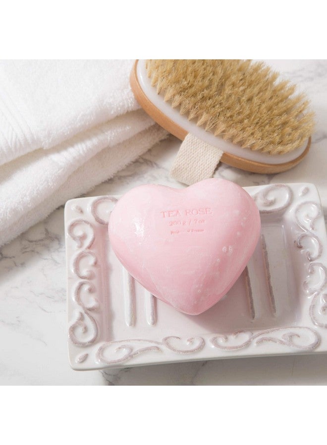 Hearts Collection Shea Butter Enriched Gift Soap Tea Rose 0.5 Pound