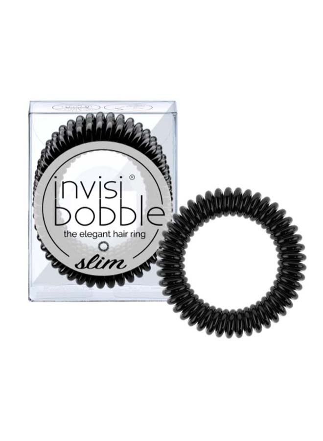 3 Pcs - Slim The Elegant Hair Ring True Black
