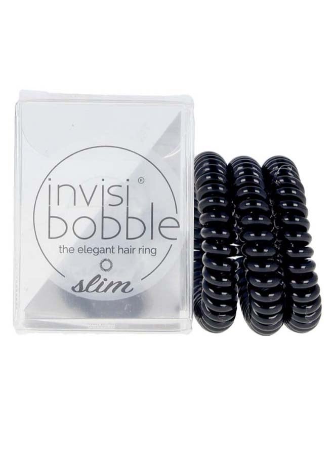 3 Pcs - Slim The Elegant Hair Ring True Black