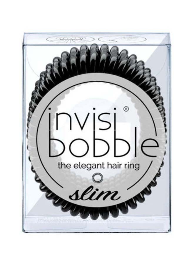 3 Pcs - Slim The Elegant Hair Ring True Black