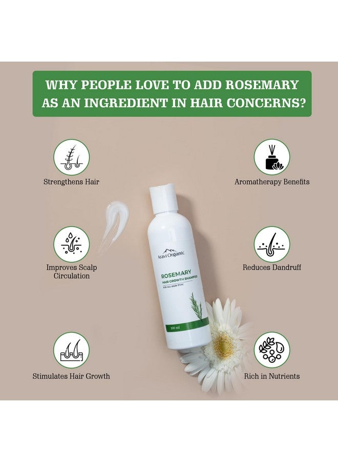 Rosemary Hair Growth Shampoo Enriched With Rosemary Green Tea & Caffeine For All Hair Types For Men & Women Sulfate & Paraben Free 200 Ml