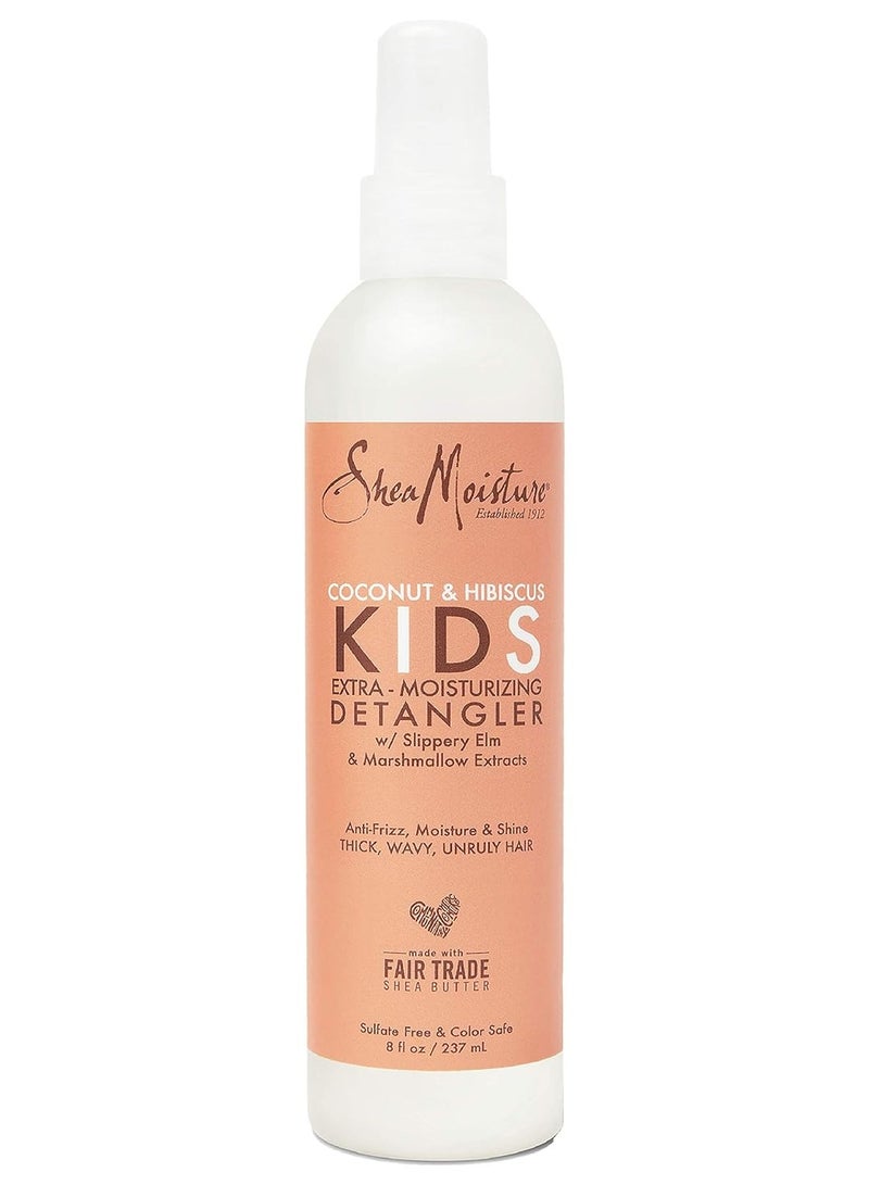 Kids Extra Moisturizing Detangler For Curly Hair Coconut And Hibiscus Kids Detangler With Shea Butter 8 ozml