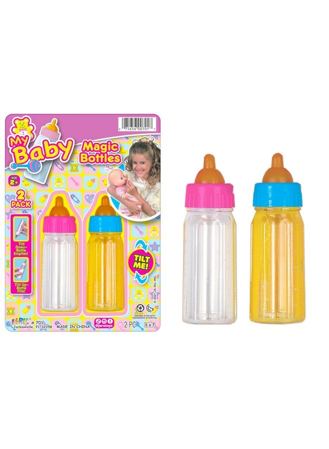 Magic Baby Doll Bottles Milk Bottle And Juice Bottle Great Baby Doll Accessories. Set With 2 Bottles. 7011