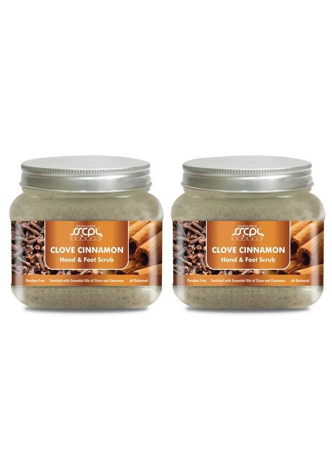 Clove Cinnamon Hand & Foot Scrub For Manicure/Pedicure Rejuvenation Exfoliation Tan And Dead Skin Removal & Gentle Cleansing (150Gms X 2 Pcs) (Pack Of 2)