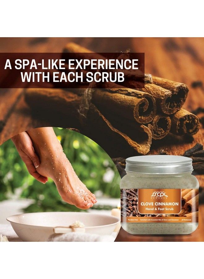 Clove Cinnamon Hand & Foot Scrub For Manicure Pedicure Rejuvenation Exfoliation Tan And Dead Skin Removal & Gentle Cleansing (150Gms X 2 Pcs) (Pack Of 2)