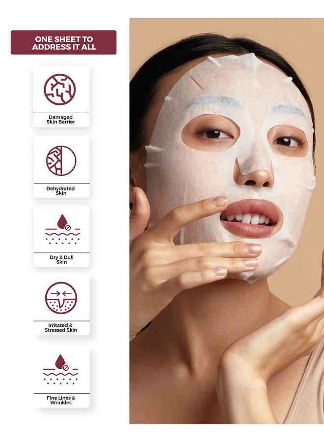 Madeca Derma Face Mask (Intensive 10Pc) Soothing Cotton Sheet Mask For Sensitive All Skin Types 24Hour Hydration. Premium Korean Skin Care. Teca Centella Asiatica Madecassoside.