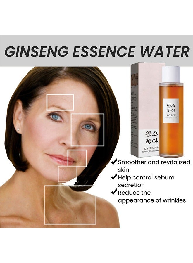 Ginseng Essence Water, Tightening Sagging Skin Reduce Fine Lines, Instant Lifting Face Skin, Reduce Pigmentation And Fine Lines 150ML