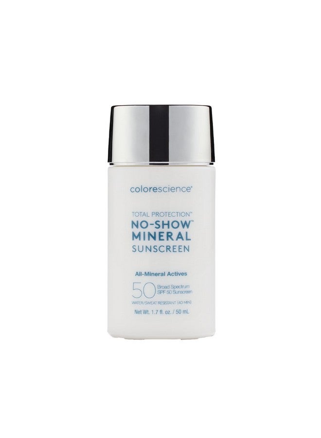 Total Protection Noshow Mineral Sunscreen Spf 50 1.7Oz 100% Invisible Allmineral Sunscreen For All Skin Tones & Types