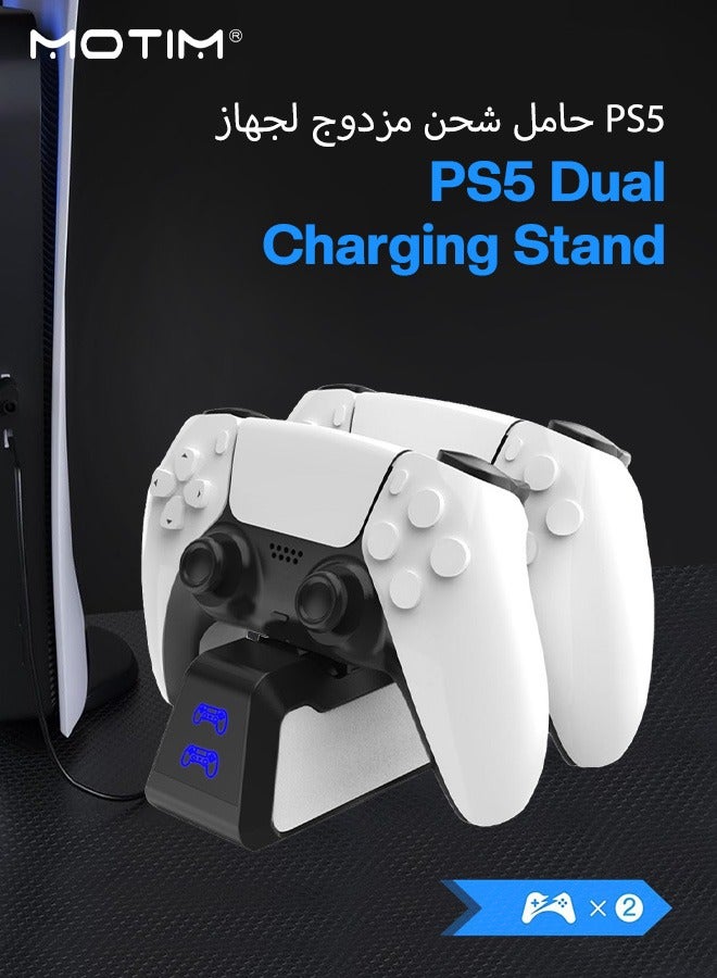 PS5 DualSense Charging Station, 2H Fast PS5 Wireless Controller Charger for Playstation 5, Dualsense Controller Upgrade PS5 Charging Dock