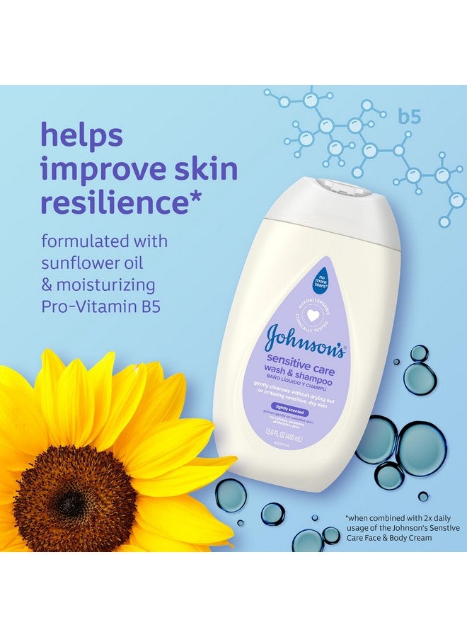 Sensitive Care Baby Body Wash & Shampoo Daily Moisturizing 2In1 Baby Wash & Shampoo To Gently Cleanse Dry Sensitive Skin Lightly Scented Tearfree Hypoallergenic 13.6 Fl. Oz
