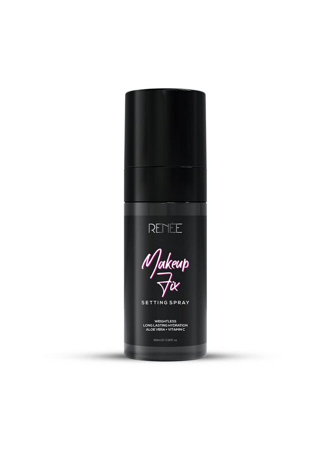 Makeup Fixer Setting Spray 60Ml Infused With Aloe Vera & Niacinamide Prevents Cracks Minimizes Pores & Fine Lines Long Lasting & Weightless Formula