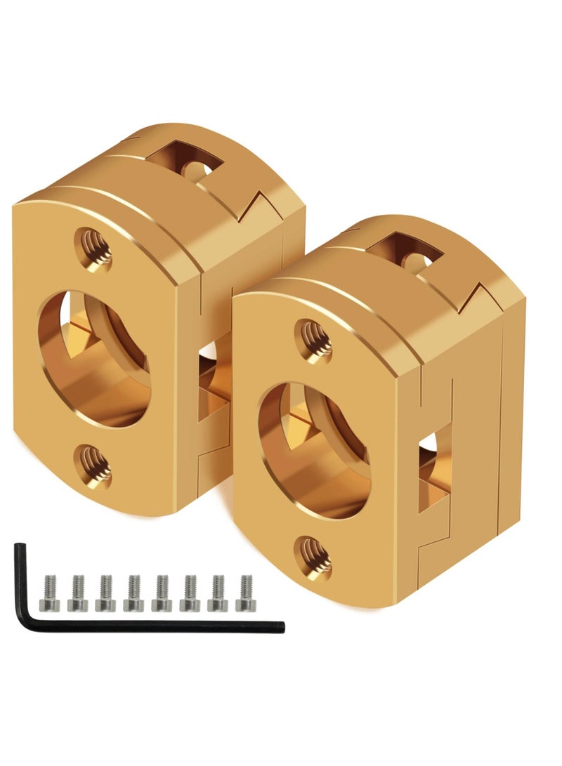 Brass Z Axis Coupler, Dual Z T8 Lead Screw Upgrade Oldham Coupling, for Creality Ender 3 Pro V2 CR-10 CR-10S Pro 3D Printer Accessory T8 Lead Screw Hotbed(Pack of 2)