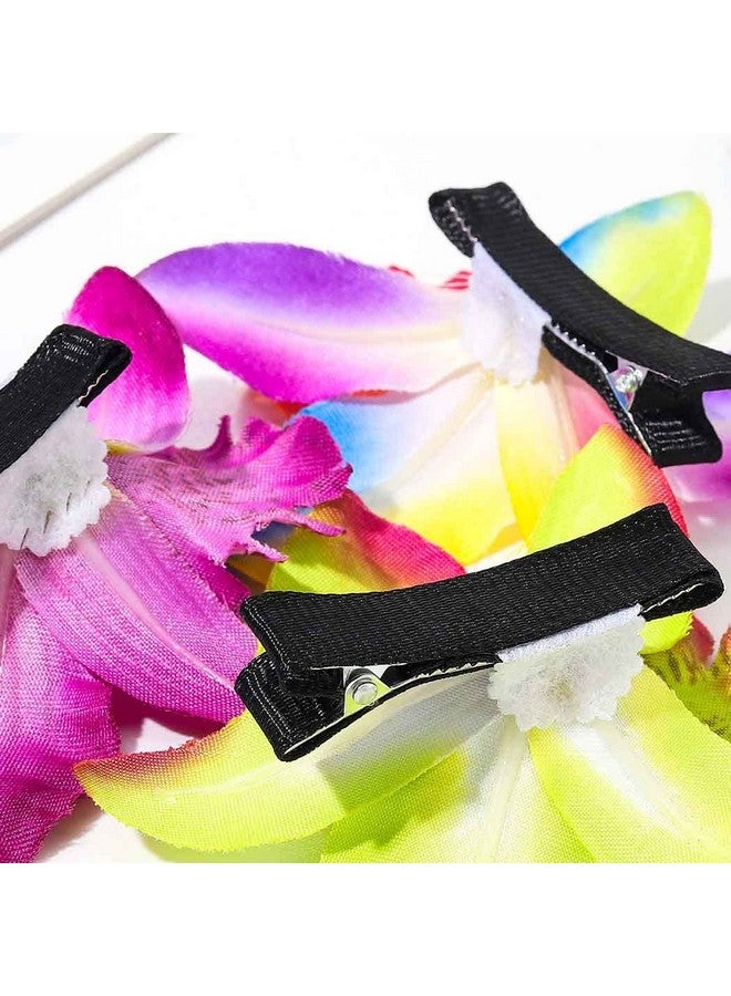 Flower Hair Clips Hawaiian Flower Hair Barrettes Orchid Floral Alligator Hairpins Beach Sea Hair Clip Bride Wedding Hair Pins Hair Accessories For Women And Girls (Pack Of 9)