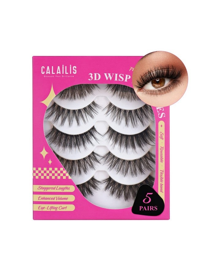 False Eyelash Eye Makeup Lash 3D Faux Mink Fake Eyelash Long Natural Eyelashes 5 Pairs Pvj01 Black