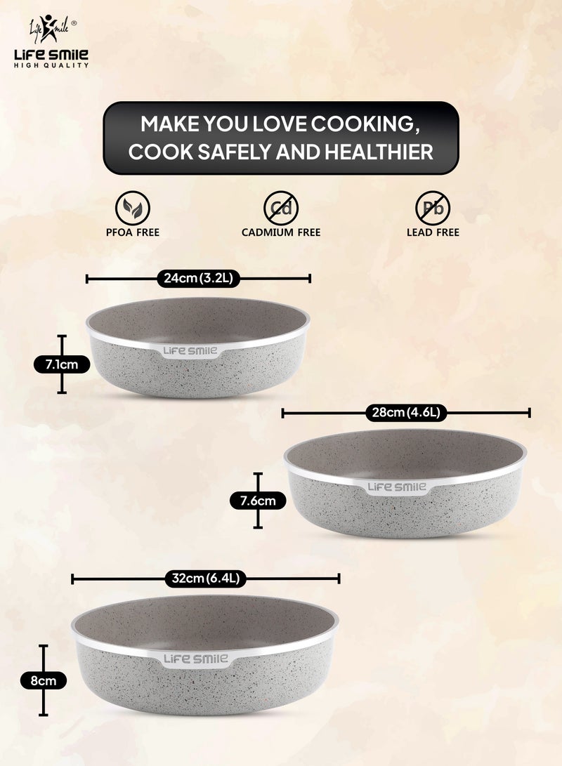 Oven Pan Set - Non Stick PFOA Free Multi Layer Granite Coating Oven Dishes - Die Cast Aluminum Body Bakware Pans, Suitable For Baking inOven or Cooking on Stove…