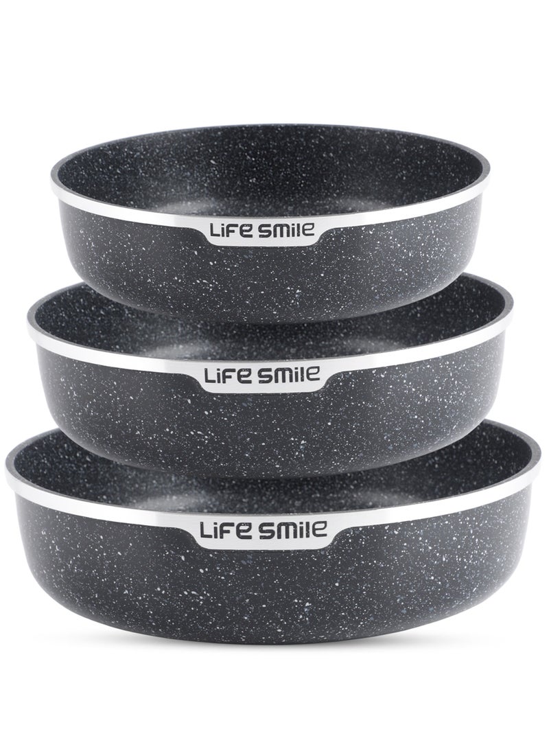 Oven Pan Set - Non Stick PFOA Free Multi Layer Granite Coating Oven Dishes - Die Cast Aluminum Body Bakeware Pans, Suitable For Baking in Oven or Cooking on Stove