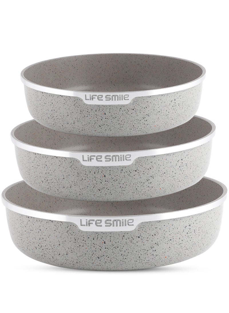 Oven Pan Set - Non Stick PFOA Free Multi Layer Granite Coating Oven Dishes - Die Cast Aluminum Body Bakware Pans, Suitable For Baking in Oven or Cooking on Stove