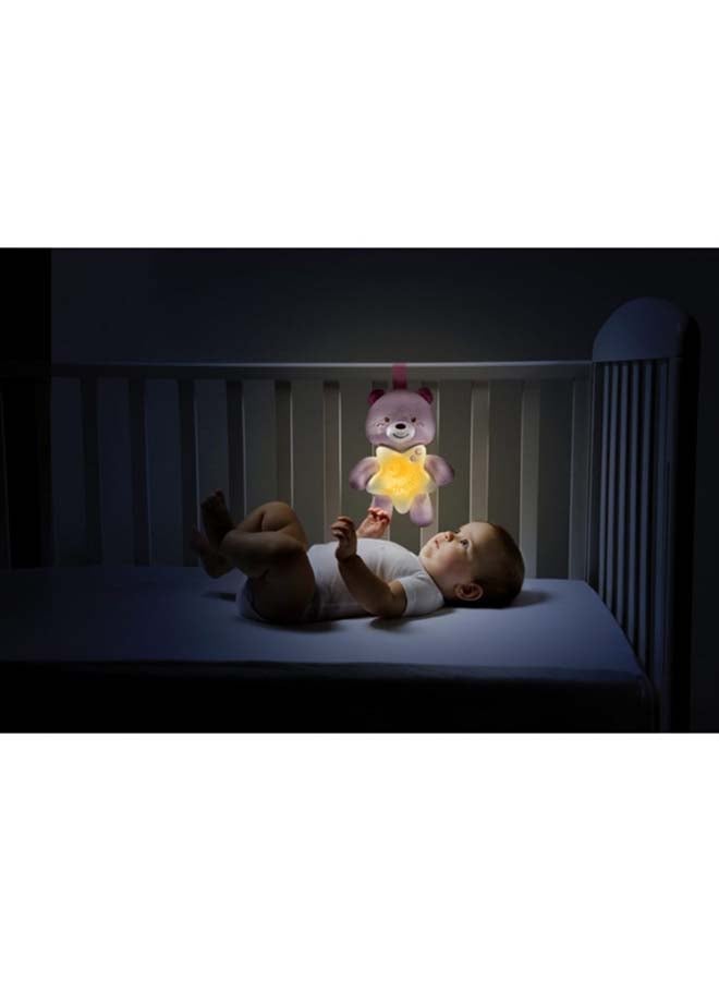 First Dreams Cot Panel Goodnight Bear 0M+, Pink