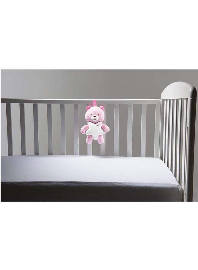 First Dreams Cot Panel Goodnight Bear 0M+, Pink