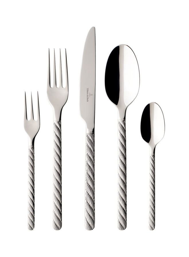 30-Piece Montauk Cutlery Set Silver