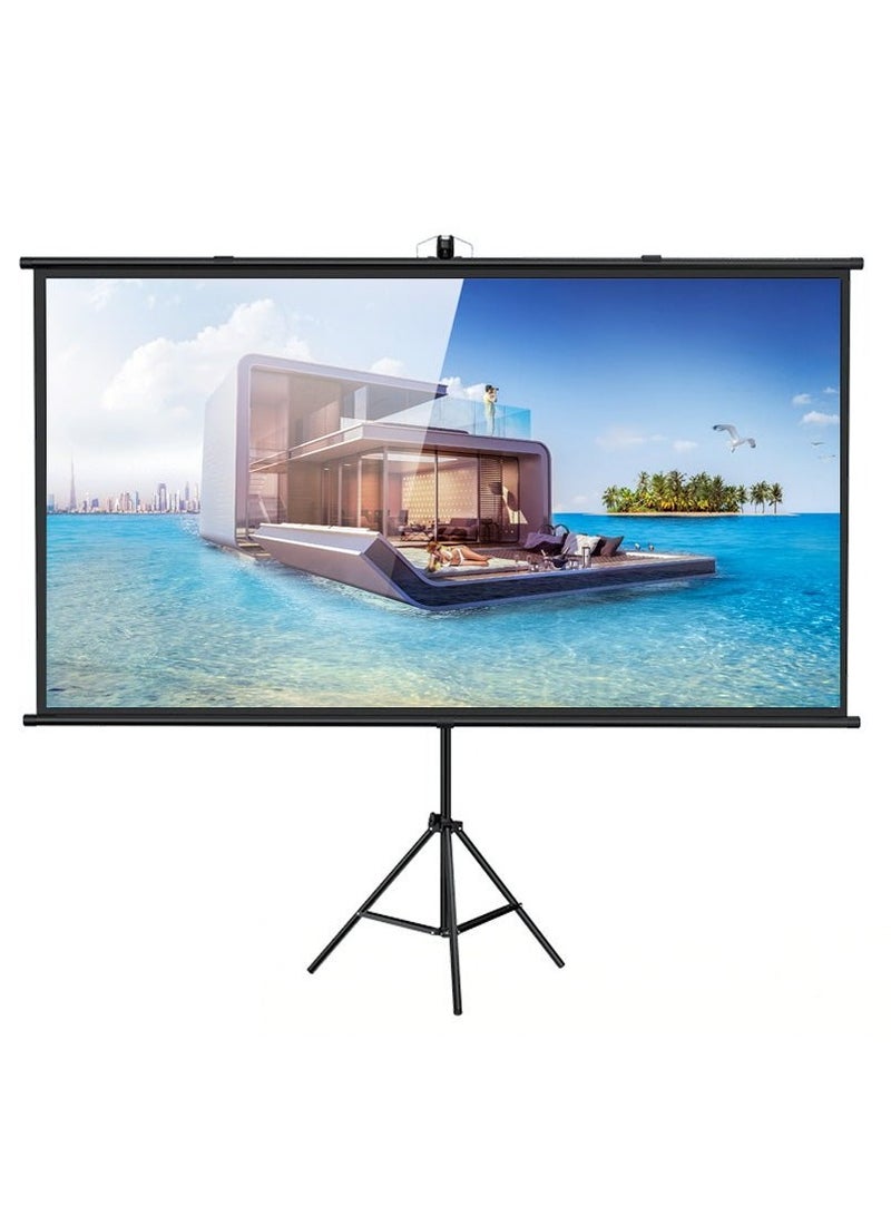 CRONY 150”projector screen with stand Portable Foldable Projection Movie Screen Fabric